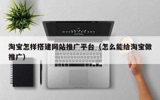 单县淘宝怎样搭建网站推广平台（怎么能给淘宝做推广）